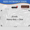 20 Mil Clear Tarps Heavy Duty Waterproof, 8.2x20ft Clear PVC Tarp, 8x20ft