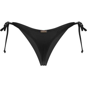 RELLECIGA Women's Bikini Bottoms Lace Up Thong Bottom, S, Black