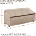 Patio Sofa Covers 96'' x 40'' x 35'' Waterproof Outdoor Deep Loveseat Cover Extra Large 5 Seat Lawn Sofa Covers 600D
