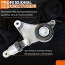 Drive Belt Tensioner Assembly With Serpentine Belt Compatible with 2001-2010 Toyota Camry Solara RAV4 Highlander Scion tC L4 2.4L 166200W110