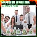 Eersida 48 Pcs Dumpster Fire Sticky Notes 30 Pages Each and Pens Funny Sticky Notes Desk Accessories with Organza Bags Appreciation Gifts Supplies for Students Office Coworker Employee Teacher