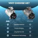 TadaMark Air Conditioner AC Compressor with Clutch Fit for Mercedes-Benz C250&C300 2.0L 2015-2018 for C350e 2.0L 2016-2018, for C43 AMG 3.0L 2017-2020 E200&E300 2.0L, for E350 2.0L 2020-2023
