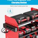 CCCEI Modular Power Tool Organizer Wall Mount with Charging, Red, 1 Pack