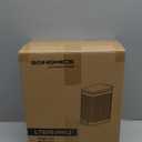 SONGMICS Bathroom Trash Can, 1.6-Gallon (6 L) Trash Bin with Lid, Slim for Small Spaces, Stainless Steel Garbage Can, Soft Close, White ULTB563W02