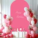 Hot Pink Arch Cover, 6FT Spandex Fitted Wedding Arch Stand Covers Round Top Chiara Backdrop Cover for Birthday Party Ceremony Banquet Decoration