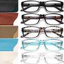 Gaoye Reading Glasses Men/Women, Eyeglasses, Blue Light Readers for Men/Women, Computer Eye Glasses, Cheaters (A2-5 Pack Mix Color)