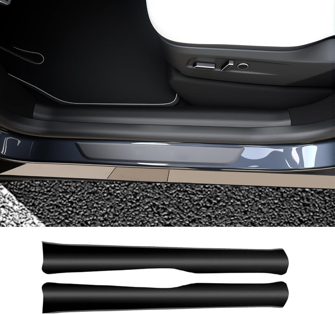 Door Sill Protector for Tesla Model Y 2025 2026 Juniper Front Door Sill Scuff Plate Guard for Model Y 5 Seater Dirt-Proof and Easy to Clean TPE Material can be Bent at Will 2pc