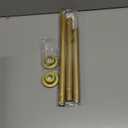 ENJOYBASICS Gold Shower Curtain Rod 30 to 76 Inches, 1 Inch Stainless Steel Adjustable Spring Tension Rods No Drill for Bathroom, Closet, Window, Room Divider, Never Rust, Non Slip