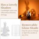 Sziqiqi Pillar Candle Holders for Easter - Bunny Decorations for Tealights Rabbit Candle Holder for Table Centerpieces Distressed White Easter Gifts for Family Party Events