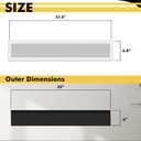 Linear Bar Air Grille 32" X 6", Aluminum Air Supply/Return Grilles,Easy Air Flow,Removable Grille/Door-HVAC Air Vent Cover,White[Outer Dimensions: 32.8"w X 6.8"h]