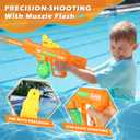 Electric Water Gun, Ultimate Battle Blaster Water Guns with Realistic Gun Muzzle Flame High Capacity Automatic Squirt Guns Summer Outdoor Beach Swimming Pool Party Toy for Adult KidsOrange