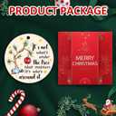 2 x Christmas Tree Ornaments, Funny Christmas Ornaments 2025, Ceramic Christmas Tree Ornaments for Family Friends, Cute Holiday Hanging Decor, Sentimental Xmas Gift Keepsake