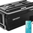 EUHOMY 12 Volt Refrigerator, 80QT(75L) 12V Fridge, Electric Cooler APP Control, Car Fridge 12/24V DC 100-240V AC, Car Refrigerator 0~68, 12 Volt Cooler for Camping, Trip, Truck, Boating, Outdoor
