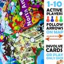 QUOKKA Board Game for Kids 8-12 - Learning, Educational Card Games for Ages 6-8 - Indoor, Outdoor Activity for Teens, Adults, Family - Geography, World 100 Question Cards with Top Facts
