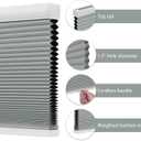 Changshade Cordless Cellular Shades, Blackout Room Darkening Black Out Honeycomb Blinds for Indoor Windows Bedroom, Pull Down Pleated Accordion Blind Easy Install, Shade Size 28" Wx50 H, Gray