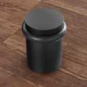 NYCO - Floor Door Stopper Chrome Door Stop - Classy Solid Steel Modern Heavy Duty Door Stoppers - Floor Mount Anchor Screw - Wall Protector for Commercial Door (1.5 Inch Black Finish)