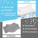 Hahafelt Cooling Cervical Neck Pillowcase for Pain Relief (Only Pillow Case) Ergonomic Pillowcase with Zipper Breathable Contour Cool Memory Foam Pillow Cover for Side Back Stomach Sleepers(White)