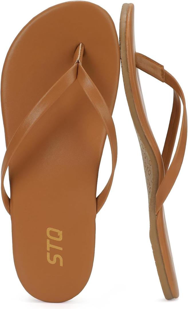 STQ Womens Flip Flops with Arch Support - Comfortable Orthopedic Thong Sandals for Women 2026 - Travel Cruise Essentials, Summer Vocation Outfits, Resort Wear