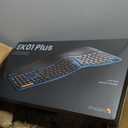 ProtoArc Backlit Bluetooth Ergonomic Keyboard, EK01 Plus Full Size Wireless Split Keyboard with Dual Bluetooth and USB, Cushioned Wrist Rest, Rechargeable, Compatible with Windows/Mac/Android, Blue