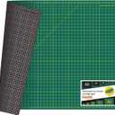 NEWBRAUG 36''  48'' Large Self Healing Cutting Double Sided 5-Ply Mat, Big Cutting Board for Rotary Cutting, Quilting, Sewing, Craft, Fabric & Scrapbooking(Green/Black)