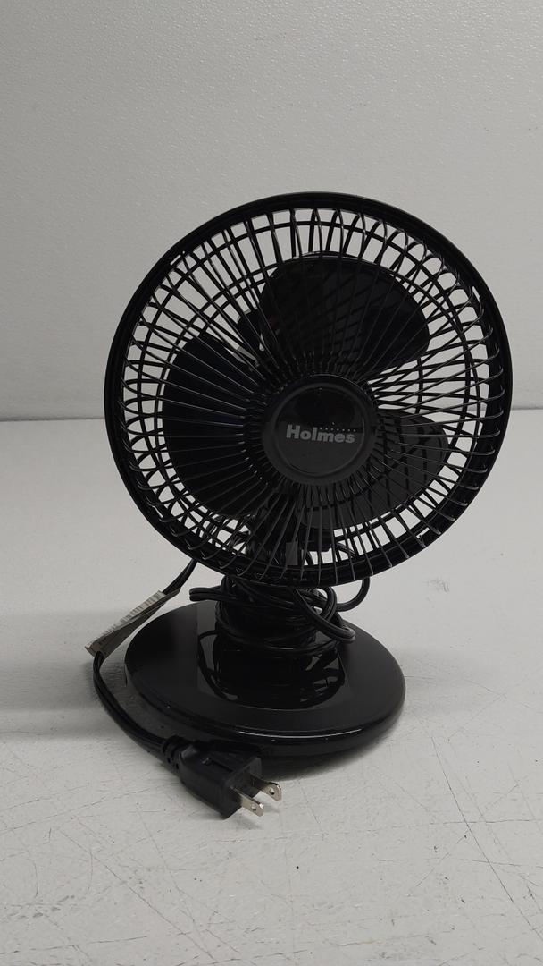 HOLMES 6" Table Fan, Oscillation, 2 Speeds, Ideal for Home, Bedroom or Office, Black