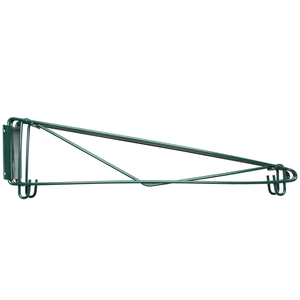 Excellante 24" direct wall bracket, double shelf support, green epoxy, comes in each