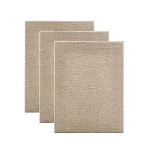 Jerry's Artarama Senso Clear Primed Linen Stretched Canvas 1-1/2", 3 Pack 24×36" - Durable Canvas for Painting with Medium Tooth Linen Weave Surface, Ideal for Oil, Acrylic and Alkyd Colors