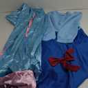 4 Pcs Adult Halloween Fairy Costume for Women with Blue Hooded Cloak Cape,Wig and Wand for Halloween Dress Up, Large