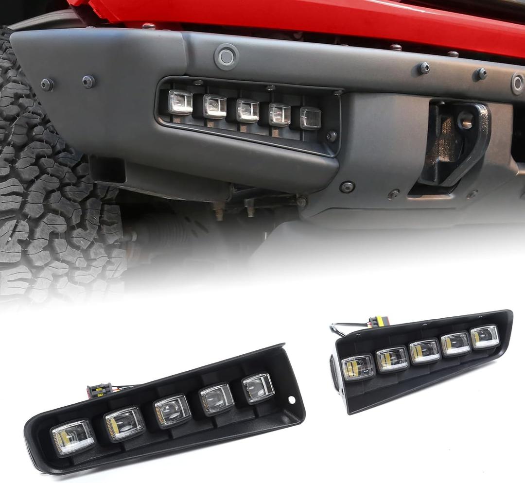 Mabett Fog Lights Assemblies Compatible with Ford Bronco 20262021-2025 2/4-Door, Daytime Running Lights for Bronco Accessories, Upgraded Fog Light Assembly