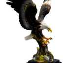 16.9 Inch Large Bald Eagle Statue Resin Sculpture Frgurine Gift for Home Decor Office Living Room Desktop Display Decorative Decoration