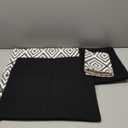 HPUK Decorative Throw Pillow Covers Set of 4 Geometric Design Linen Cushion Cover for Couch Sofa Living Room, 18"x18" inches, Black