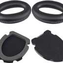 A20 Earpads Replacement Memory Foam Ear Pads Cushions Kit Compatible with Bose A20 X A10 Aviation Headset(Black)