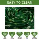 XCHI Green Shamrocks St. Patrick's Day Tablecloth Round Table Cloth Washable Table Covers for Indoor Dining Home Party Decorations 70x70 Inch