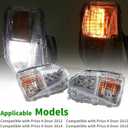 Pair Front Fog Light Turn Signal Lamp Compatible with Prius 2012 2013 2014 2015 Left and Right Side 8151147060 8152147060 Clear