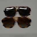 livho Trendy Polarized Square Aviator Sunglasses Women Men Square Eyewear Frame, Retro Sun Glasses for Women Men 2025 Shades (*Brown Tortoise/Brown + Brown Tortoise/Green)