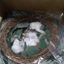 24 Inch Winter Wreaths for Front Door Outside, Outdoor Winter Wreath with White Owl,Pine Cones,Cedar and White Berries,Artificial Snowy Winter Hanging Decorations for Home Wall Firplace Decor