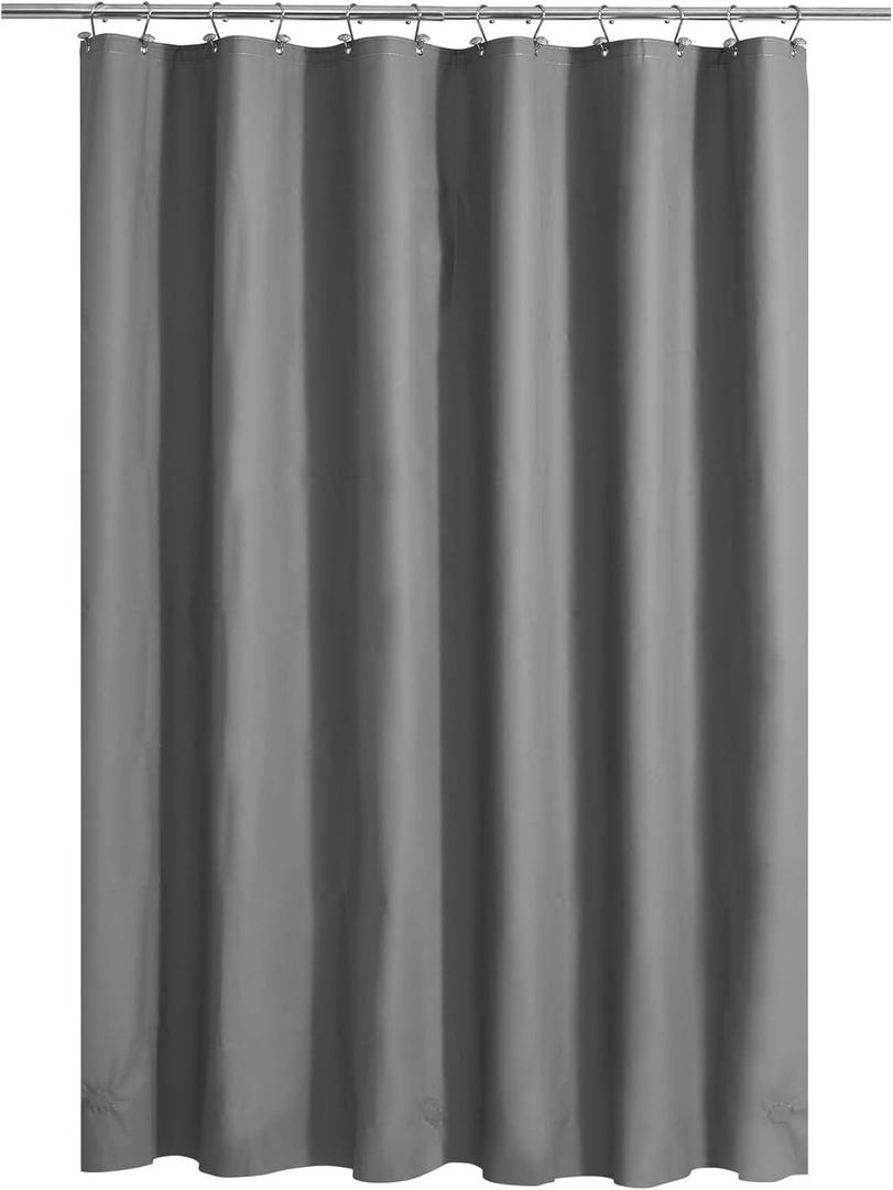Barossa Design Gray Shower Curtain Liner - Premium PEVA Shower Liner for Bathroom, BPA & PVC Free, No Chemical Smell, Lightweight Standard Size Bath Curtain with 3 Magnets, Metal Grommets - Dark Gray (72"W x 72"L (Pack of 1), Grey)