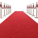 HOMBYS 450 GSM Extra Thick 3x10 ft Red Carpet Runner for Partys & Events, Heavy-Duty Felt Aisle Runway Rug for Steps, Prom Proposal & Wedding Ceremony Decorations, Hollywood Oscars for VIP Awards