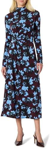 Amazon Essentials (Demi's Pick) Women's Fit and Flare Long-Sleeved Short Maxi Dress M