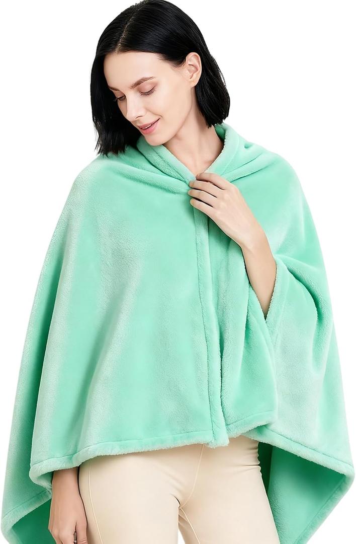 Ponchos for Women, Comfy Wearable Blanket, Gifts for People Who are Always Cold, Winter Shawl for Home, Office, Travel