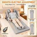 Electric Lifting Backrest for Bed, 2-80° Adjustable, 300 lb Capacity, 30x71'' Long Cushion