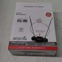 GE Traditional Rabbit Ears Indoor TV Antenna + Indoor Antenna Amplifier, Extendable Dipoles and Circular Loop, Digital HDTV VHF UHF, Low Noise Signal Booster, AC Power Adapter Included