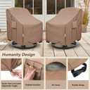 Patio Chair Covers for Outdoor Furniture Waterproof 4 Pack, Heavy Duty Waterproof Outdoor Swivel Chair Cover (30"W x34"D x36"H - Brown)