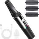 Electric Foot Callus Remover, Smooth Pedicure Wand Feet Rechargeable, Electric Foot File Pedicure Tool with 3 Rollers, 3 Speeds for Dry Cracked Heels, Hard Skin, Calluses, Dead Skin (Black)