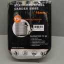 Stainless Steel Garden Hose 75ft Heavy Duty Metal Water Hoses with 10 Function Water Hose Nozzles for Yard Outdoor