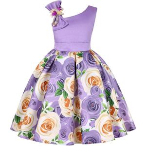 2T-9T Easter Off Shoulder Flower Girls Dress Pageant Party Floral Formal Dresses