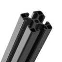 48Aluminum Extrusion Profile Black 4040 T-Slot, European Standard Anodized Linear Bar Rail Framing 1220 mm for 3D Printer Parts, CNC Routers (4 Pack)
