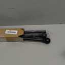 Curtain Rods for Windows 28 to 48 inch, 5/8 inch Black Curtain Rod Set with Brackets, Splicing Adjustable Metal Drapery Rod for Bedroom, Kitchen, Living Room, Matte Black