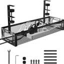 Cable Management Desk, Cable Duct Desk, Black Cable Tray Desk, No Drilling Required, Clampable Desk Cable Duct, Desk Organiser for Office, Home Office