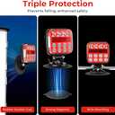 Wireless Trailer Lights - Adjustable Angle Strong Magnetic LED Trailer Light with Rechargeable, IP67 Waterproof, 6 Lighting Modes, Tail Light Covers for Vehicle, RVs, Trucks, Boats(Black)